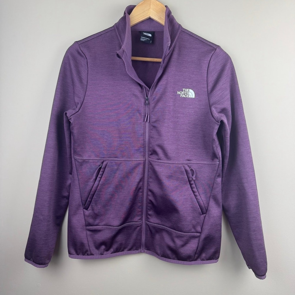The North Face Womens Full Zip Fleece Jacket Purple Small